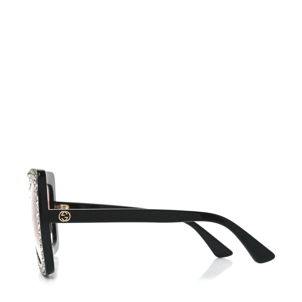 Gucci Black Crystal Retro Oversized Sunglasses Brand New Never Worn - Picture 14 of 16